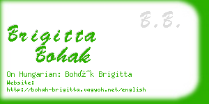 brigitta bohak business card